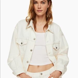 Aritzia - Denim Forum ‘The Ali’ Denim Jacket - white, small